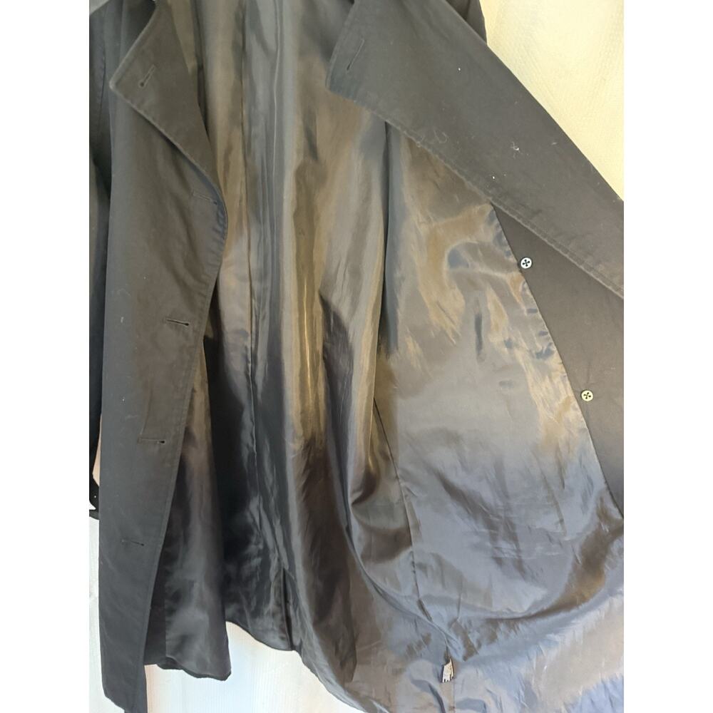 American Living Women’s Double Breasted Lightweight‎ Lined Trench Coat XL Black - Picture 8 of 8